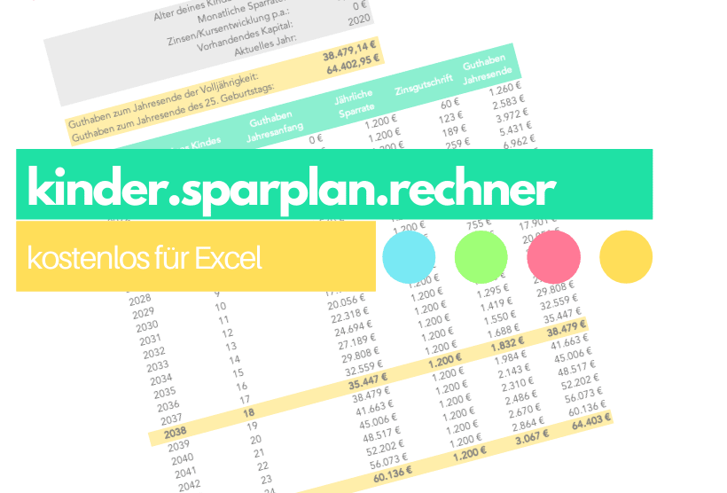 kinder sparplan rechner excel