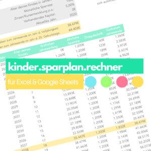 kinder.spartopf.plan kinder sparplan rechner excel und google sheets
